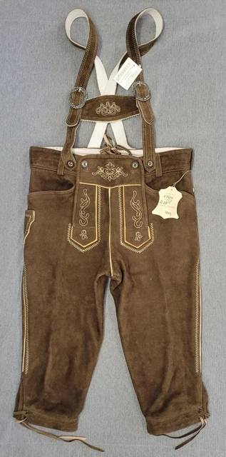 "Spieth & Wensky" pantaloni tradizionali in pelle + spalline taglia 24 con supporto nuovo 539.-