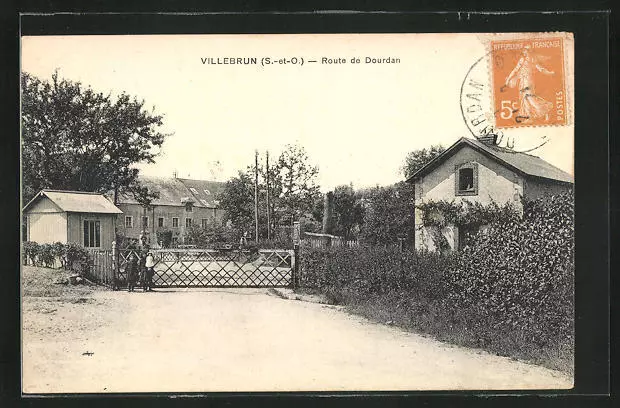 CPA Villebrun, Route de Dourdan 1921