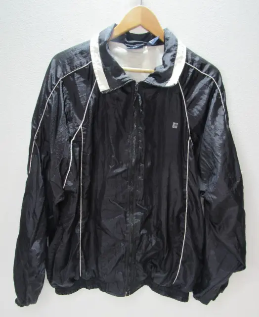 Vintage Activewear Givenchy Full-Zip Windbreaker Nylon Jacket Black  Men’s Large