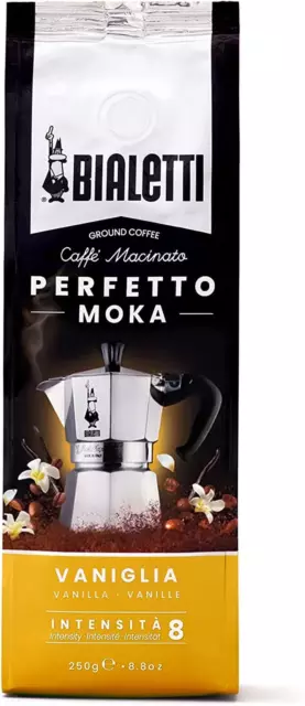 Bialetti - Perfetto Moka Vaniglia: Medium Roasting Ground Coffee, Vanilla Aroma,