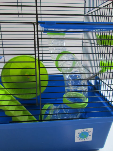 Dexter Large Blue & Lime Hamster Cage Small Animal Cage 2 Storey 3