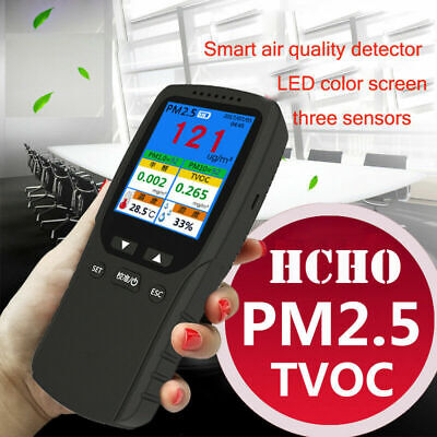 PM2.5/PM1.0/PM10/HCHO/TVOC Detection Air Quality Tester Laser Particle Monitor