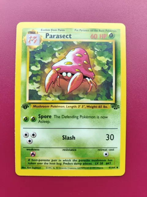 Pokémon TCG Parasect Jungle 1st Edition Uncommon 41/64 - Pack Fresh/ Mint