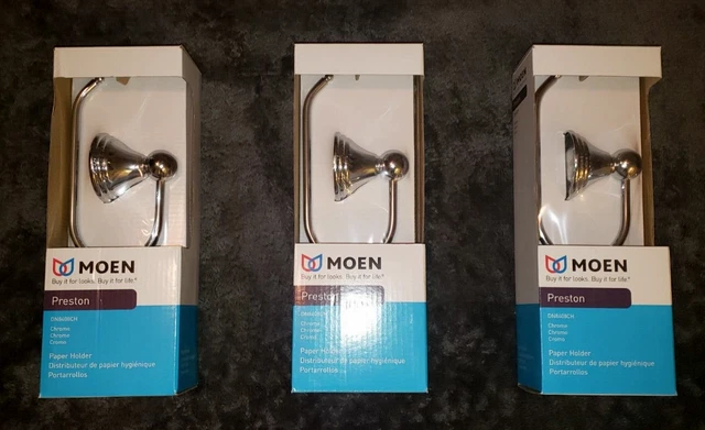 MOEN Preston Chrome European Toilet Paper Holders DN8408CH NEW - Lot of 3