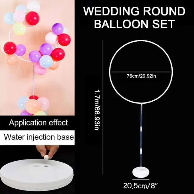 Balloon Column Arch Set Base Stand Display Kit Wedding Party Decor Supplie 6Y2E