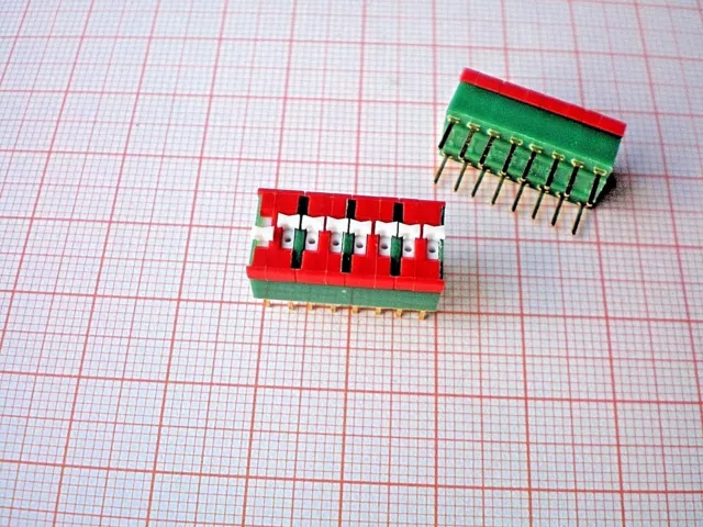 2 Stk. DIP Schalter Kodierschalter 8 polig Schiebeschalter mini