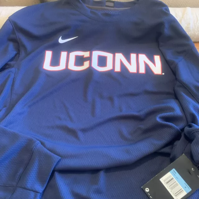 UConn Huskies Nike  Long Sleeve NCAA  Basketball Blue Men’s Size M Medium