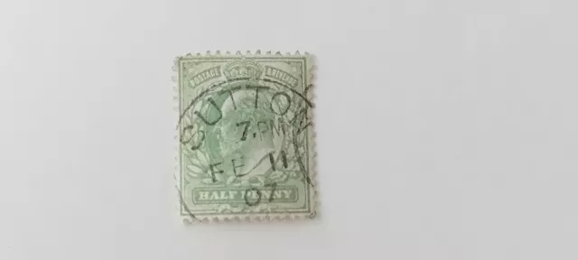 GB KEV11 1/2d Green - Sutton Hampshire Postmark