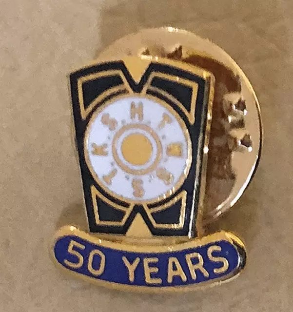 Vintage Mason Or Masonic 50-Years Pin Badge: Nice