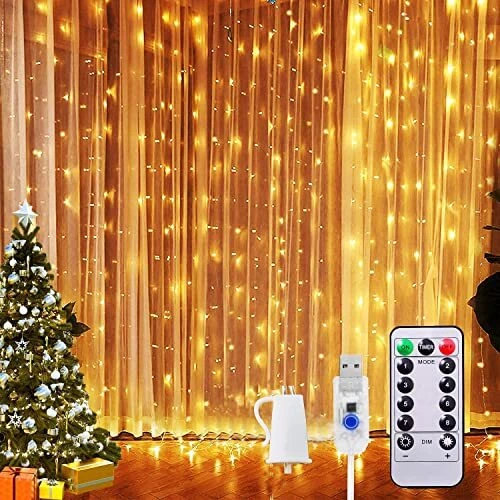 Sunlisky 200 LED étanche guirlande lumineuse8 modesAlimentation USB avec télé...