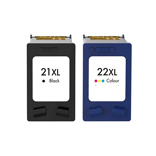 Kit 2 cartucce per HP rigenerata colore bcmy 21XLB 21B 22XLC 22 C9351CE C9352CE