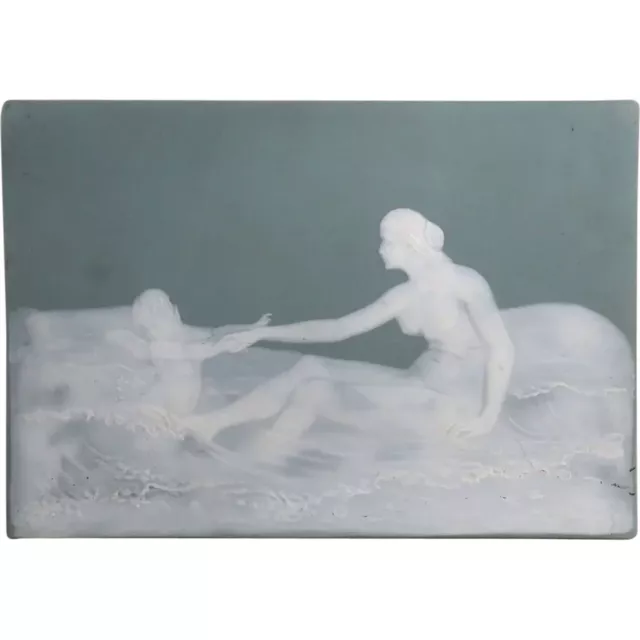 1920's Antique French Camille Tharaud Limoges Pate-sur-Pate Bisque Plaque