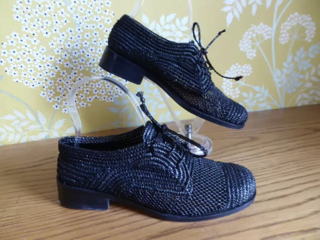 AGNES B. DERBY derbies raphia naturrel tresse semelle CUIR T 37 parfait etat EUR 80 00 PicClick FR