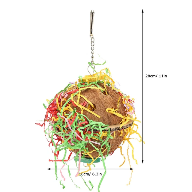 COCONUT SHELL BIRD Shredding Toy Shredder Chewing Toy Bite Resistant ...