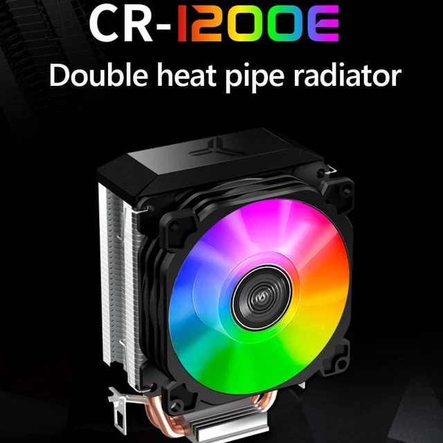 CR1200E CPU COOLER 2 Heat Pipe Tower RGB 3Pin Cooling Fans Heatsink ...