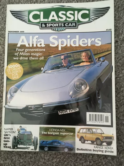 Classic And Sports Car Magazine Honda NSX , Classic Range Rover Buyers Guide