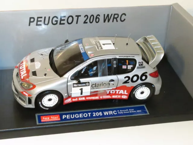 1/18 Peugeot 206 WRC Total Network Q Rally GB 2002 Richard Burns / R.Reid