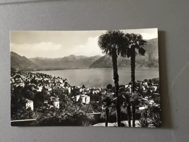 Vintage Real Photo Post card.  View of Locarno, Switzerland