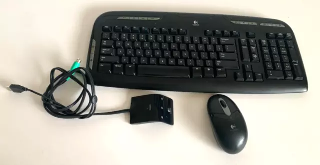 Logitech Cordless Desktop EX 110 Wireless Keyboard and Mouse Combo. Tested/Works