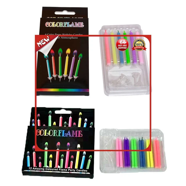 es Birthday Candles 6/12 Pieces Cake Candles for Birthday Wedding Party Decorati