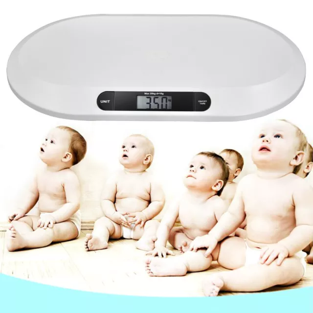Digitale Babywaage, LCD-Display, elektronische digitale Babywaage, 20 kg