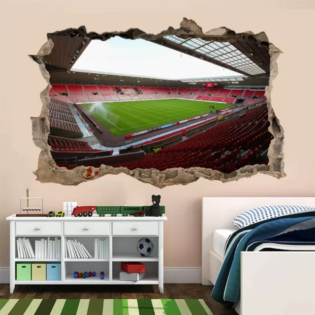 Football Stadium Sunderland 3D Wall Sticker Mural Decal Kids Bedroom Home Decor