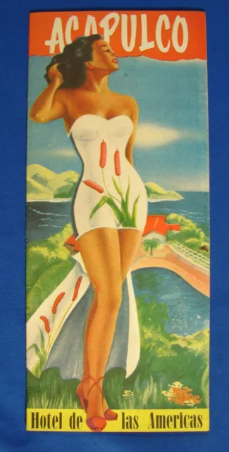 Vintage Travel Brochure; Acapulco, The Hotel de las Americas, 1950’s, Near Mint!