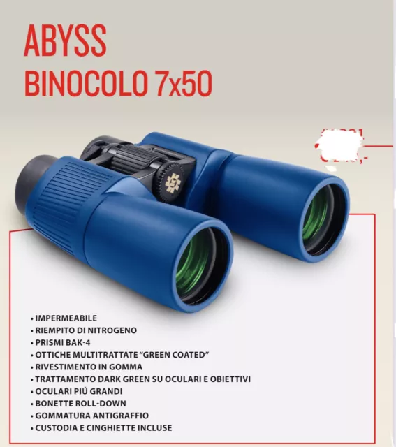 BINOCOLO PROFESSIONALE IMPERMEABILE KONUS ABYSS 7x50 USO NAUTICO E NEVE 2301 2