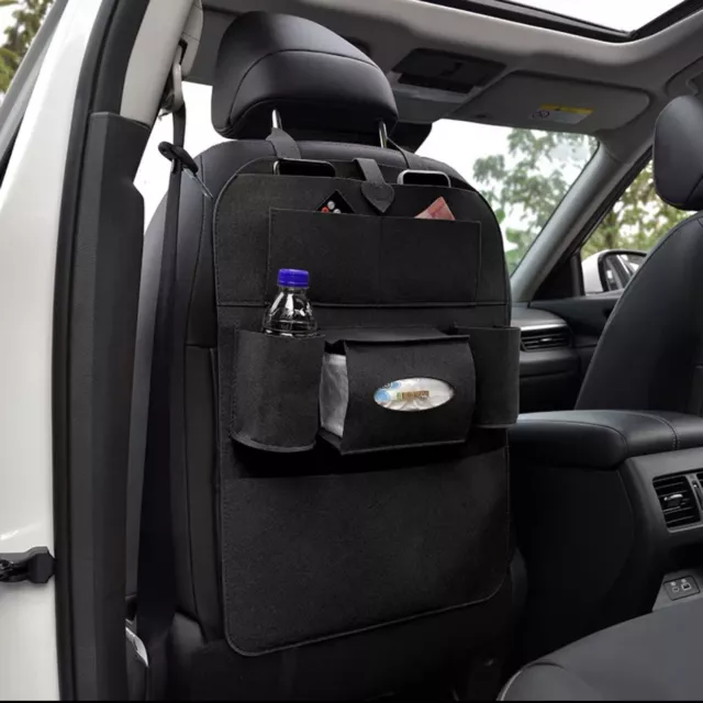 2x Car Seat Back Organiser Tidy Organizer Travel Storage Bag Pocket Cup Holder