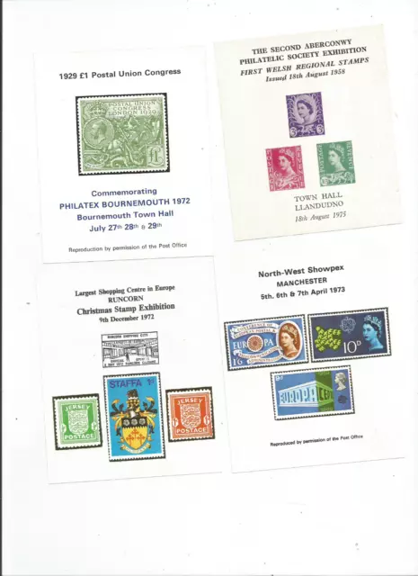 stamp exhibition souvenir cinderella sheets 1972-75 mnh