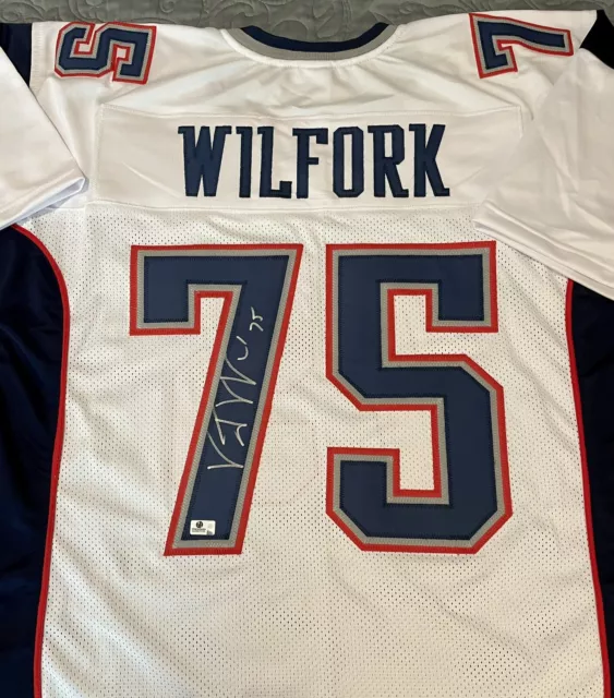BIG Vince Wilfork New England Patriots SIGNED White CUSTOM JERSEY COA Auto NFL