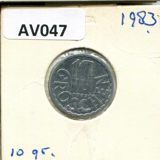 10 GROSCHEN 1983 AUSTRIA Coin #AV047C 3