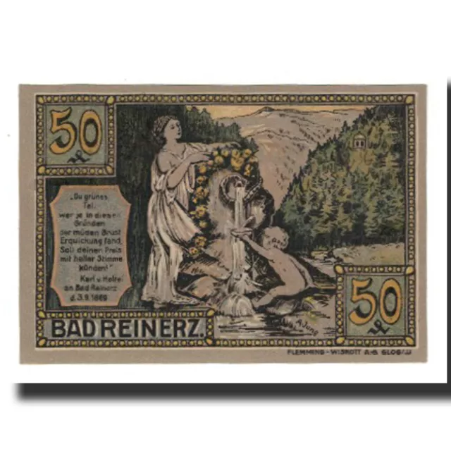 [#320477] Banknote, Germany, Reinerz, Bad Stadt, 50 Pfennig, Batiment, 1921, 192