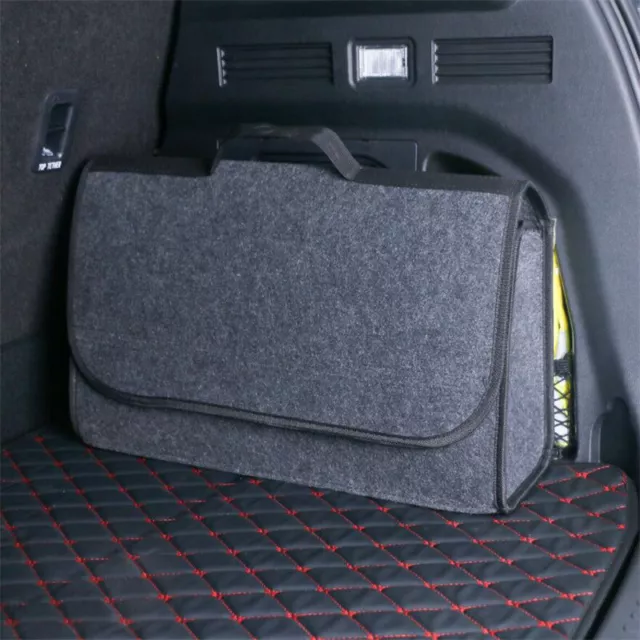 Car Boot Organiser Large Carpet Storage Bag Tools Travel Tidy Hook Loop Case