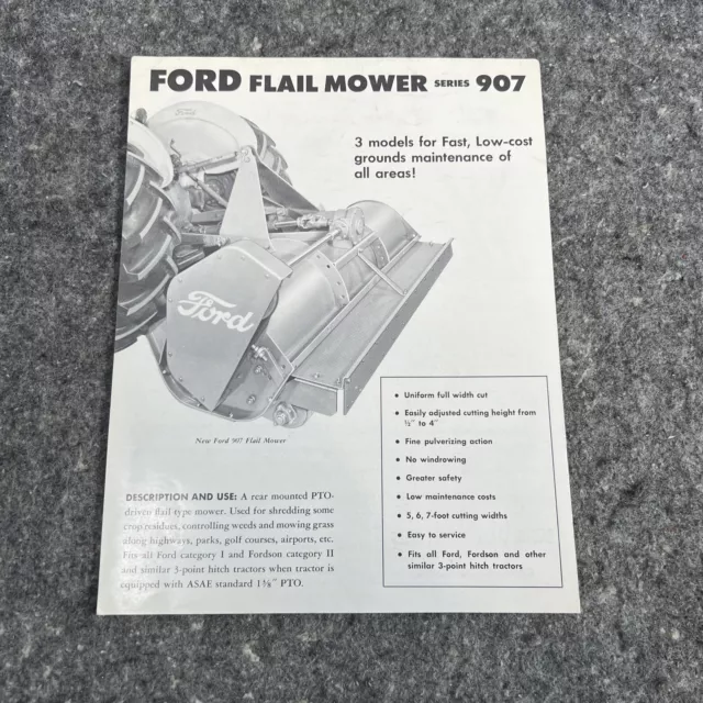Ford Tractor 907 Flail Mower Dealer's Brochure - AD-8677 - 26210