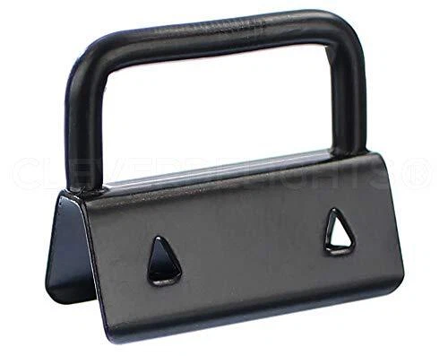 1" Key Fob Hardware - Dark Black Color - 50 Pack - 1 Inch Lanyards Key Chains