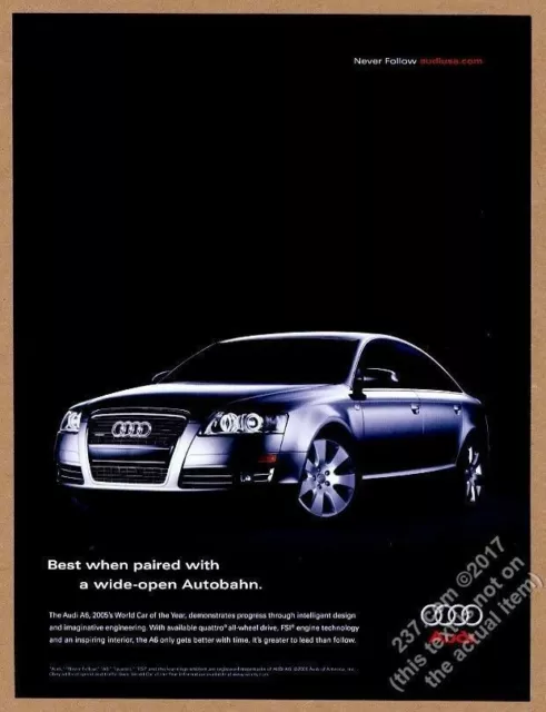 2006 Audi A6 car photo vintage print ad