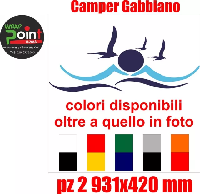 Kit adesivi per camper HOLIDAY 2 PEZZI prezzo SUPER SCONTATO GABBIANO !!!