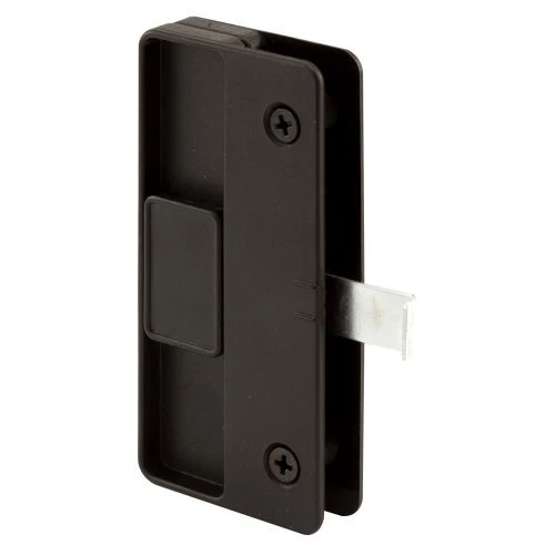 -Line A 177 Sliding Screen Door Latch and Pull 3 In. Hole Center Black Plasti...