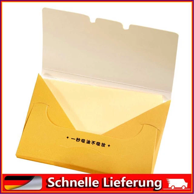 Hojas absorbentes de aceite facial papel secante facial flexible antidesgarro (amarillo)