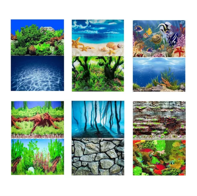 Aquarium Fish Tank Background Backdrop Poster - 2 to 10 FT Length 50cm High