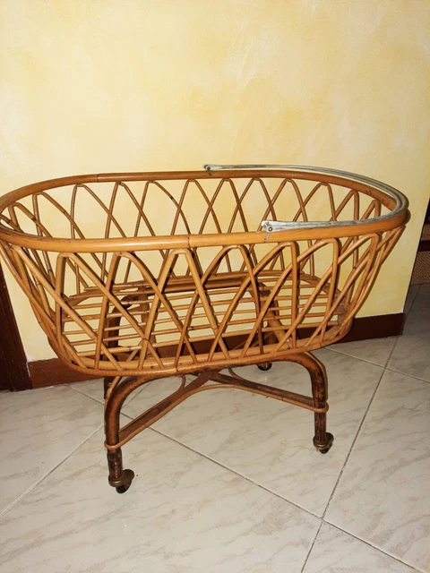 Culla In Bamboo E Rattan anni 50/60