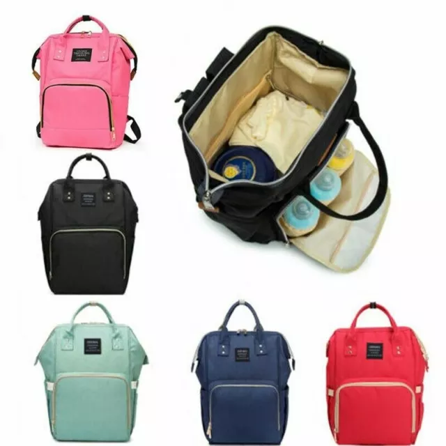Baby Mummy Bag Changing Diaper Nappy Bag Travel Backpack Large Multi-Function UK
