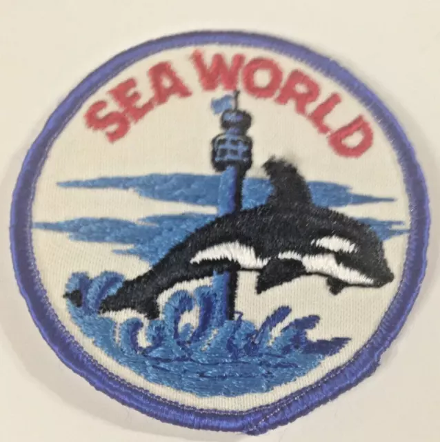 Vintage 1970s  Sea World Shamu Orca Killer Whale Jacket Patch Travel Souvenir