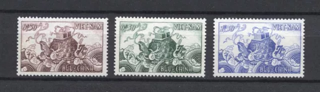 1955 South Vietnam Stamps Mythological Turtle Scott # 27 - 29 MNH