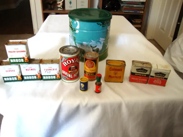 Group Of Vintage Tins From US, Canada and England