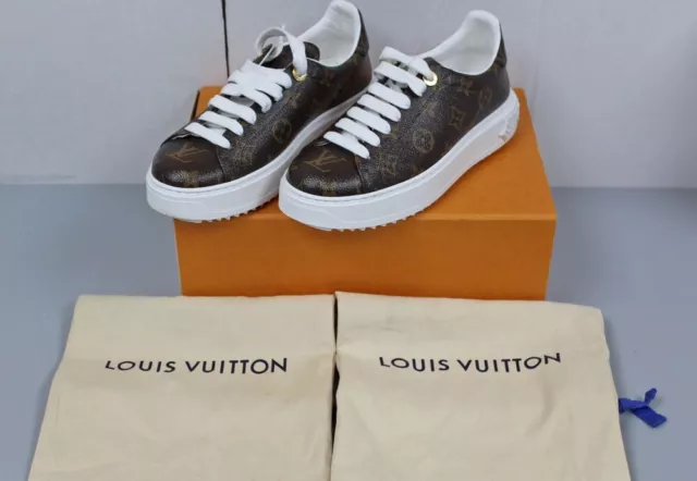 Authentic Louis Vuitton Aftergame Black Monogram Sock Sneakers Size EU 37  US 7