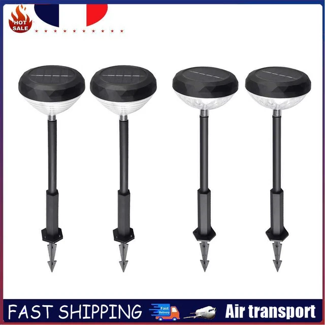 2pcs LED Solar Pathway Lights Waterproof Outdoor Garden Landscape Yard Lights