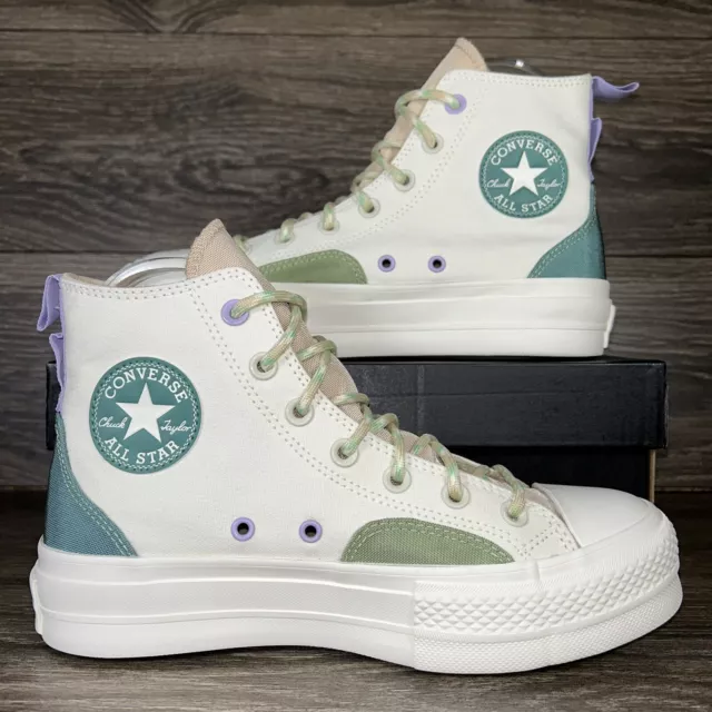 Converse Womens Chuck Taylor All Star Lift Hi Platform Colorblock Shoes Sneakers