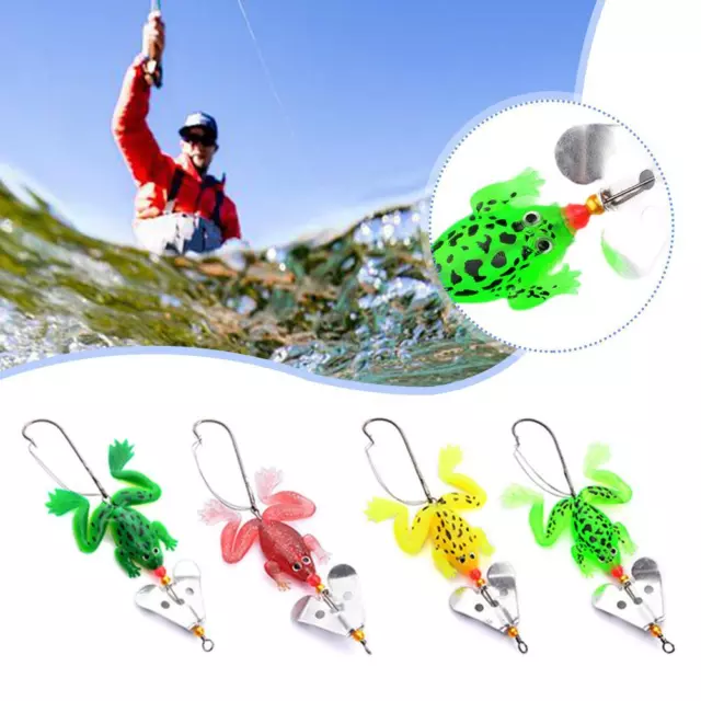 6g Frog Floating Road Runner Single Hook Soft Bait Imitation V J4 Tackle Q8Y4